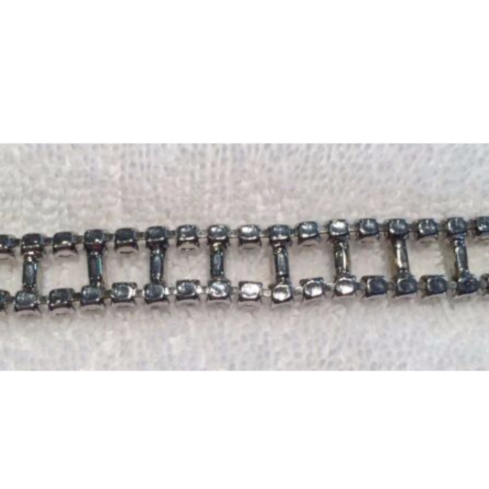 Vintage Crystal/Blue Topaz Choker & Earring SET - Picture 7 of 7